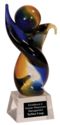 7 3/4" Twisted Body Art Glass Award