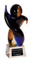9" Twisted Body Art Glass Award