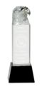 10 1/2" Clear Crystal Eagle Tower Award   