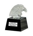 5 3/4" Clear Crystal Eagle Head Award   