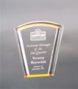 7" Gold Fan Halo Acrylic Award 