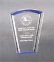8" Blue Fan Halo Acrylic Award