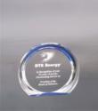 5 3/8" Blue Round Halo Acrylic Award 