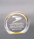 6 3/8" Gold Round Halo Acrylic Award 