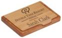 Maple & Rosewood Wood Business Card Holder