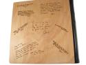 custom wood engraved photo album
