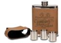 7 oz Leather Flask with Shotglass Lid Gift Set