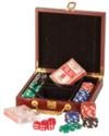 Rosewood Finish Mini Casino Set 