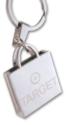 Brushed Silver Shopping Key Chain