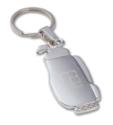 Brushed Silver Golf Bag Key Chain