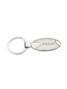 Two Tone Silver Oval Key Chain