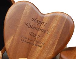 Large Wood Heart Gift Box