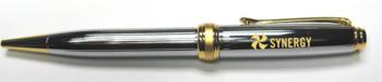 Chrome Twist Action Pencil with Gold Appointments