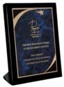 Black Piano Finish Stand-up Plaque with Victory Star Plate 