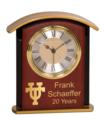 Mahogany Finish 6 1/2" Gold Top Clock 