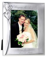 5 x 7 Silver Hearts Wedding Photo Frame 