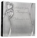 Silver Hearts Personalized Wedding Guest Book 