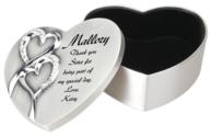 Personalized Silver Heart Gift Box with Heart Design