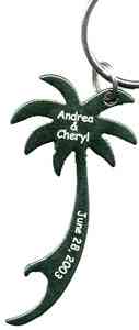 palm tree key chain wedding giveaway