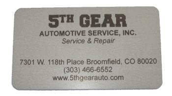 Custom Metal Business Cards