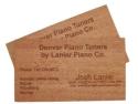 custom wood business card