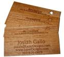 custom wood business card