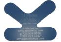 custom business card cutout in shape of logo