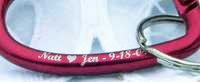 heart carabiner great for weddings