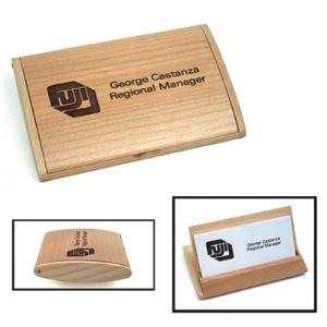 Arched Maple Business Card Holder