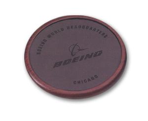 Leather and Rosewood Coaster