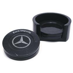 Marble Coaster Set with Caddy