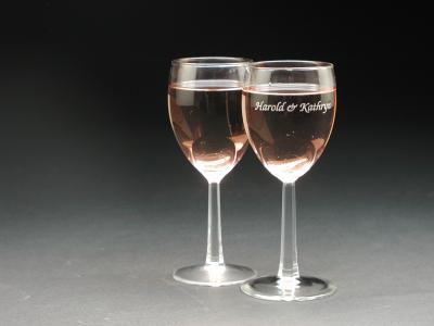 8.5oz Wine Glasses and 6.5oz Champagne Flutes