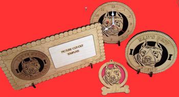 American Staffordshire Desktop Clock