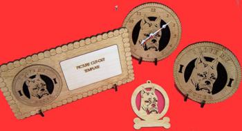 Boxer Pointed Ears Desktop Clock