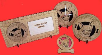 Chihuahua Desktop Clock
