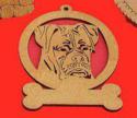 Bull Dog Uncropped Dog Ornament