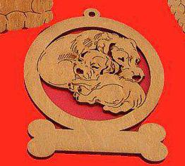 Mom and Puppy  Dog Ornament