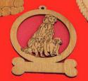 Mom and Puppies  Dog Ornament