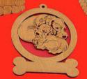 Mom and Puppy  Dog Ornament
