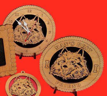 American Eskimo Dog Desktop Clock