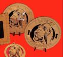 Blood Hound Dog Desktop Clock