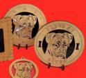 Bull Dog Uncropped Dog Desktop Clock