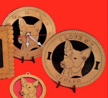Canaan Dog Desktop Clock
