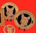 Canaan Dog Desktop Clock