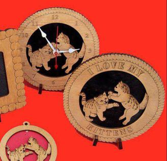 Kittens at Play Desktop Clock