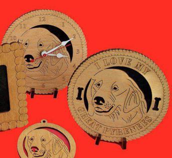 Great Pyrenees Dog Desktop Clock