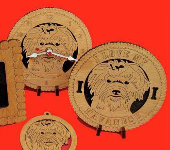 Havanese Dog Desktop Clock