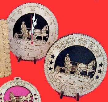 Horse and Buggy Horse Desktop Clock