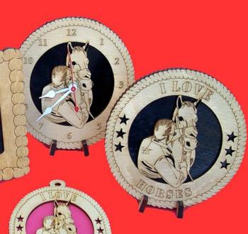 Man With Horse Desktop Clock