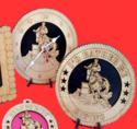Male Barrel Racer Horse Desktop Clock